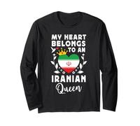 Iranian Queen Iranian Wife Girlfriend Iran Flag Maglia a Manica