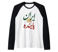 Iranian Shir o Khorshid Leone e Sole Lunga Vita Iran Persiano Maglia con Maniche Raglan