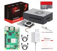 iRasptek Starter Kit per Raspberry Pi 5 RAM 8GB - 64GB Edition di OS-Bookworm pre-caricato (custodia in alluminio)