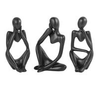 Irayin Pensatore Astratto Statua Scultura, Statuette Decorative Casa, Scultura Astratta in Poliresina, Soprammobili Moderni Salotto, Statuette Decorative Casa - Nero
