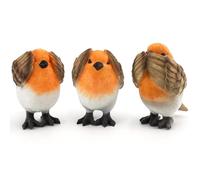 Irayin Robin Decorazioni, Statuette Robin, Pettirosso Soprammobili Statuette, Regalo Mamma, Non Vedo Non Sento Non Parlo, Uccello Decorazione Casa Moderna, Oggetti per Soprammobili