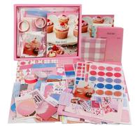 Irayin Set di Accessori per Scrapbook Vintage, 155 Pezzi Estetici Bullet Junk Journaling con Griglia A6, Album da Viaggio, Regalo Fai da te per Ragazze e Donne (Rosa)