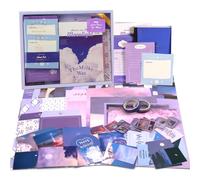 Irayin Set di Accessori per Scrapbook Vintage, 155 Pezzi Estetici Bullet Junk Journaling con Griglia A6, Album da Viaggio, Regalo Fai da te per Ragazze e Donne (Chiaro di Luna)