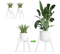 IRCPEN Porta Piante Da Interno Regolabile Set Di Due Pezzi | Colore Bianco,Compatibile Con Il 90% Dei Vasi,Portata Massima 50kg,Adatto Per Interno Ed Esterno,Portavaso