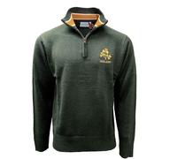 Ireland Bottle Green Three Shamrock 1/4 Zip Jumper