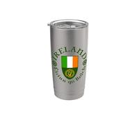 Ireland Éirinn go Brách (Ireland Forever) Scudo celtico per arpa Bicchiere termico in acciaio inox doppia parete