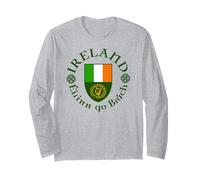 Ireland Éirinn Go Brách (Ireland Forever) Scudo Celtico per Arpa Maglia a Manica