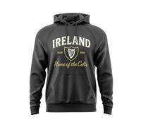 Ireland Home of The Celts - Felpa con cappuccio irlandese Dublino, unisex, per adulti, college, università, con cappuccio Gaelic Heritage, grigio scuro, XL