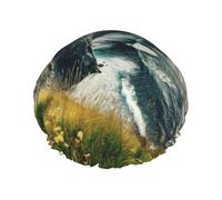 Ireland Outdoors County Clare The Cliffs - Cuffia da bagno riutilizzabile, a doppio strato, per capelli lunghi e spessi, 26,9 cm