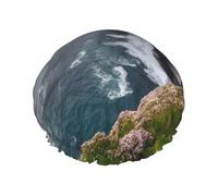 Ireland Outdoors County Clare The Cliffs, cuffia da doccia per donne e uomini, grande, riutilizzabile, a doppio strato, impermeabile, con fascia elastica, per tutte le acconciature, adatta ai viaggi