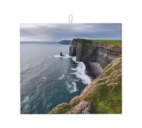 Ireland Outdoors County Clare The Cliffs - Tappetino scolapiatti super assorbente, tappetino da cucina con gancio, facile da pulire, accessori da cucina, scolapiatti per piatti, 45,7 x 40,6 cm