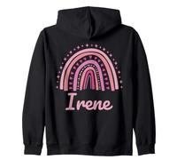 Irene Nome Personalizzato Divertente Donne Rosa Arcobaleno Irene Felpa con Cappuccio