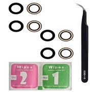 iReplaceParts - Set di due obiettivi per fotocamera per iPhone 14 Plus (6,7 pollici), kit di ricambio per obiettivo fotocamera posteriore con pinzette ESD-15 e panno bagnato e asciutto