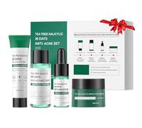 IREV Mini set per la cura della pelle e set per la cura della pelle con tea tree, kit per la cura della pelle per acne, set viso, antiacne, per donne, detergente tonico, siero, crema