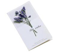 IRFHDCX 10 pezzi/confezione biglietti di auguri creativi fatti a mano con fiori secchi, biglietti pieghevoli for studenti, set di biglietti scritti a mano con benedizioni(Color 05)