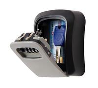 IRFHDCX Cassetta Chiavi Con Codice Scatola di sicurezza con codice password a 4 cifre, montaggio a parete, senza chiave, for ufficio, casa, cassaforte, organizer for riporre chiavi segrete(Gray ABS)