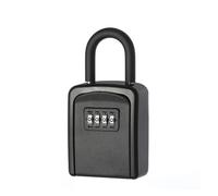 IRFHDCX Cassetta Chiavi Con Codice Scatola Di Sicurezza Con Serratura A Chiave In Metallo Nero, Portachiavi Appeso For La Casa, Immagazzinaggio Combinazione A 4 Cifre, Password, Segreta(B)