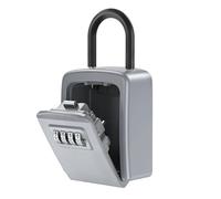 IRFHDCX Cassetta Chiavi Con Codice Scatola Di Sicurezza Con Serratura A Chiave In Metallo Nero, Portachiavi Appeso For La Casa, Immagazzinaggio Combinazione A 4 Cifre, Password, Segreta(A)