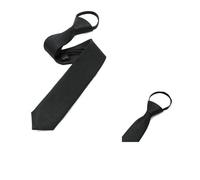 IRFHDCX Cravatta Uomo Cravatte da uomo, cravatte di lusso, linea nobile, for matrimoni, feste formali, con cerniera pre-annodate, strette(Black)