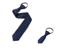 IRFHDCX Cravatta Uomo Cravatte da uomo, cravatte di lusso, linea nobile, for matrimoni, feste formali, con cerniera pre-annodate, strette(Deep blue)