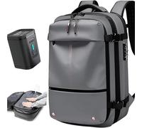 IRFHDCX Zaino A Compressione Sottovuoto Con Pompa A Vuoto Zaino Da Viaggio Espandibile For Uomo Donna Borsa Da Lavoro Approvata Dalla Compagnia Aerea 60L(F-With Suction pump)
