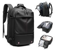 IRFHDCX Zaino A Compressione Sottovuoto Con Pompa A Vuoto Zaino Da Viaggio Espandibile For Uomo Donna Borsa Da Lavoro Approvata Dalla Compagnia Aerea 60L(G-vacuum compression)