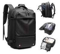 IRFHDCX Zaino A Compressione Sottovuoto Con Pompa A Vuoto Zaino Da Viaggio Espandibile For Uomo Donna Borsa Da Lavoro Approvata Dalla Compagnia Aerea 60L(G-vacuum compression)