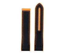 IRFKR Canda di guardia in nylon in silicone per Omega Seamaster 300 Speedmaster 8900 Pianeta Oceano 20mm 21mm 22mm Strumenti di cinghia di orologi(Black orange-no bk,22mm)