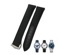 IRFKR Cinturino per orologio da polso da 19 mm, 20 mm, 21 mm, in tela di nylon ad alta densità, adatto per cinturino Omega Seamaster 300 AT150 Speedmaster Longines, 20mm Silver clasp