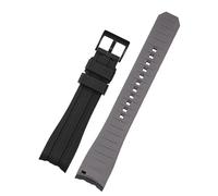 IRFKR Doppio colore per Rolex Citizen SEIKO SILICO CINGHE UOMINI Accessori per orologi ad arco Bracciale orologio cinghia di orologio da orologio da 20 mm 22mm(Black gray black,22mm)