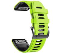 IRFKR Per cinturini Fenix 6X Cinturino sportivo in silicone per Fenix 5X 5X PlusFenix 6X ProFenix 7X Fenix 3 Fenix 3 HR Tactix Descent MK1D2 Delta PXD2 Charlie Smart Watch Band(Green-Black