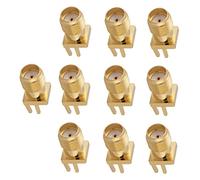 Irfora 10 Connettori RF da 50 Ohm per Montaggio su PCB con Base Femmina SMA in Ottone, Realizzati in Ottone di Alta qualità con Buona affidabilità