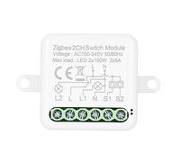 Irfora 2CH Zigbee Mini Smart Switch modulo relè supporta interruttore di controllo a 2 vie per Smart Home Automation, funziona con Home