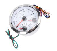Irfora 3 in 1 Tachimetro, 0-150 PSI Pressione Olio (White Dial Silver | Display retroilluminato regolabile, design robusto per l\'uso su e yacht, letture accurate per statistiche vitali