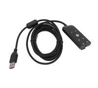 Irfora Convertitore Esterno da USB a Aux da 3,5 Mm, Indicatore LED, Controllo Volume, Pulsante di Disattivazione Microfono, Adattatore Surround Virtuale 7.1, Compatibile con PC,