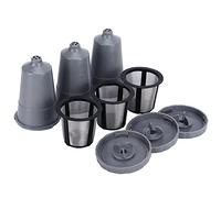 Irfora Filtro per caffè Riutilizzabile per Keurig con Set Cucchiaio | Include 3 capsule, materiale per alimenti, soluzione economica, adatta agli amanti del caffè, compatibile con la serie 1.0