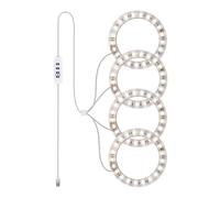 Irfora Grow Light - Lampada a LED per la crescita delle piante, a spettro completo, con 20 LED, timer 8H/12H/16H, 5 livelli dimmerabili, regolabile in altezza, lampada ad anello di angelo USB per
