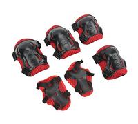 Irfora Kit Protettivo per Pattinaggio a Rotelle per Bambini, Comode Protezioni Ginocchia e Gomiti Bambini (Rosso)