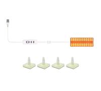 Irfora Luce per la crescita a LED, striscia luminosa a spettro completo con 5 livelli dimmerabili e timer 8/12/16 ore, 72 LED, lampada per la crescita delle piante per piantine, fiori vegetali e