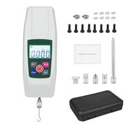 Irfora Misuratore di potenza digitale, 500 N/50 kg/110 lb/1800 oz, tester push e pull, mini dinamometro con 4 unità di misura, N kg, Lb Oz, illuminazione automatica di fondo, cicalino, funzione