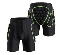 Irfora Pantalone Imbottito per La Protezione Dell'Anca con Armatura Anca Verde da Uomo - per Lo Snowboard Pattinaggio su Pista da Sci - per La Vita 23,6 "-33,8" Altezza 165-170 Cm Peso 55-65 kg