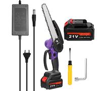 Irfora Sega elettrica portatile da 21 V, 8 pollici, piccola sega a catena per scissione di legno, motore senza brushless, strumento per la lavorazione del legno da giardino e frutteto