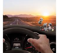 Irfora Simpatico Ornamento per Cruscotto Auto, Adorabile Coppia Che Si Bacia Ragazzo Ragazza Decorazione Ornamento per Auto con Bambola a Dondolo, Miglior (AlberoCoppiaCoppia(Grigio)+AmorePalloncino)