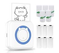 Irfora Stampante fotografica tutto in uno Stampante portatile multifunzione Mini stampante istantanea wireless Supporto connessione BT per smartphone con 6 rotoli di carta termica e 5 rotoli di carta