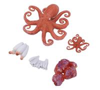 Irfora Statuetta di Polpo, Set di Giocattoli Educativi Realistici | Il gioco interattivo, materiale in PVC, incoraggia le capacità cognitive, gli ambienti domestici e scolastici,