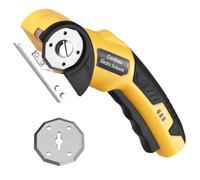 Irfora Terrimmer in Tessuto con Luce a LED, Taglierina a Forbici Elettriche a Cordone, 4v Ricaricabile, per il Taglio del Tappeto di Cartone di Carta Crafting Project Fai - -te (Giallo)