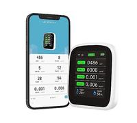 Irfora Tuya WiFi - Misuratore di qualità dell'aria portatile 8 in 1 PM1.0 PM2.5 PM10 CO2 TVOC HCHO tester di temperatura e umidità LCD a colori, rilevatore di anidride carbonica con funzione di