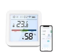 Irfora Tuya ZigBee - Tester di temperatura e umidità dell'aria, LCD retroilluminato, per cellulare APP, telecomando, collegamento intelligente, compatibile con e Home per controllo vocale