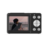 Irfora Videocamera Portatile per Bambini Videocamera a Doppio Schermo 48MP Messa a Fuoco Automatica Zoom 18X Batteria Incorporata Fotocamera da Viaggio Adolescenti Studenti (Nera)