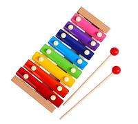 Irfora Xilofono per Bambini con Barre Colorate, Design a 8 Note (Pine Wood) | Costruzione in legno, per i bambini, perfetta per l\'educazione musicale, barre colorate, sviluppa il ritmo